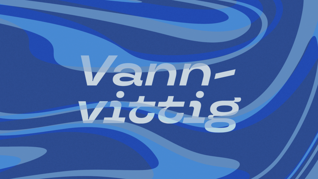 grafisk fremstilling av ordet vannvittig .